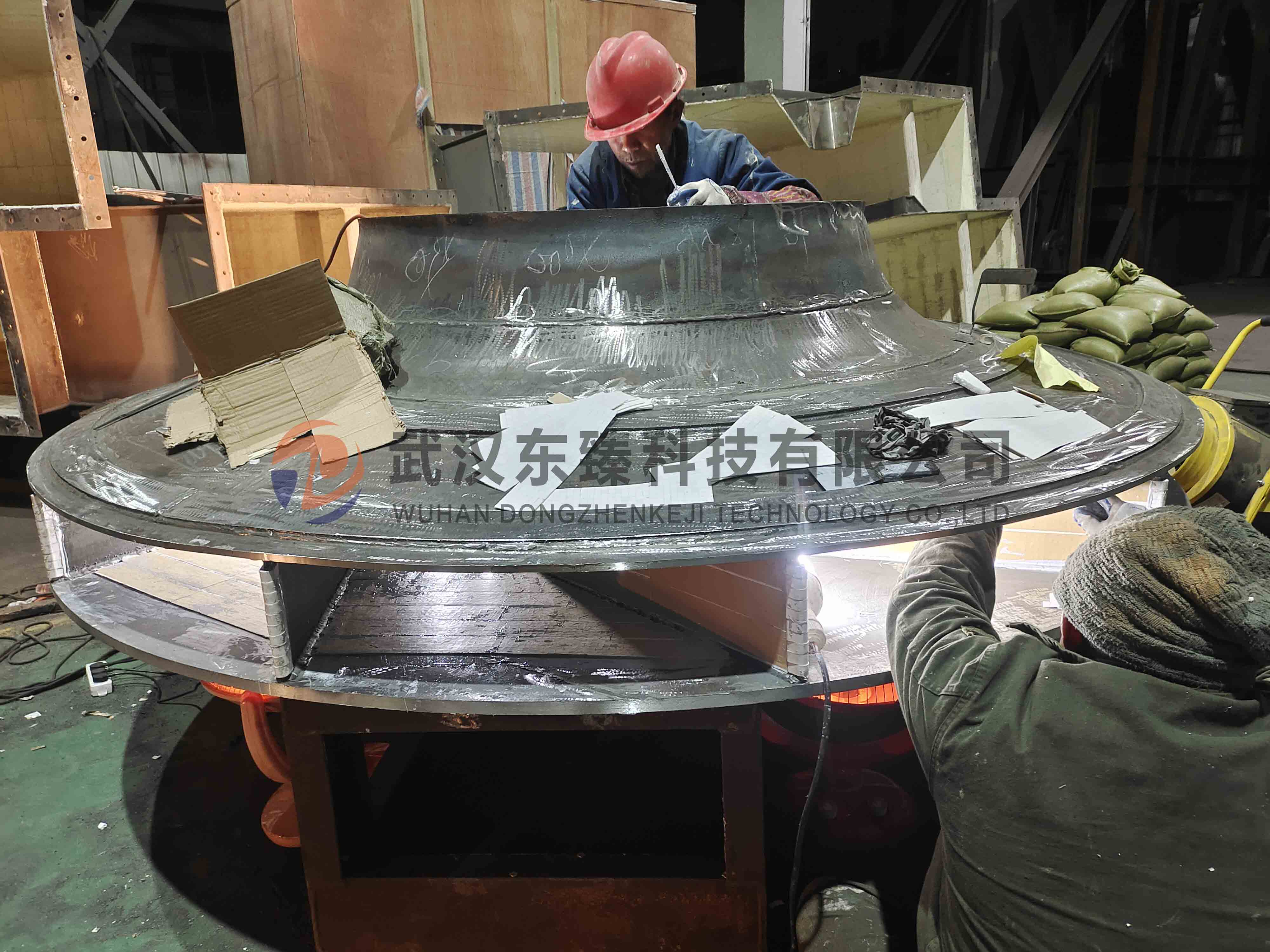 重庆沃亚机械有限公司风机叶轮设备耐磨陶瓷防磨施工合同